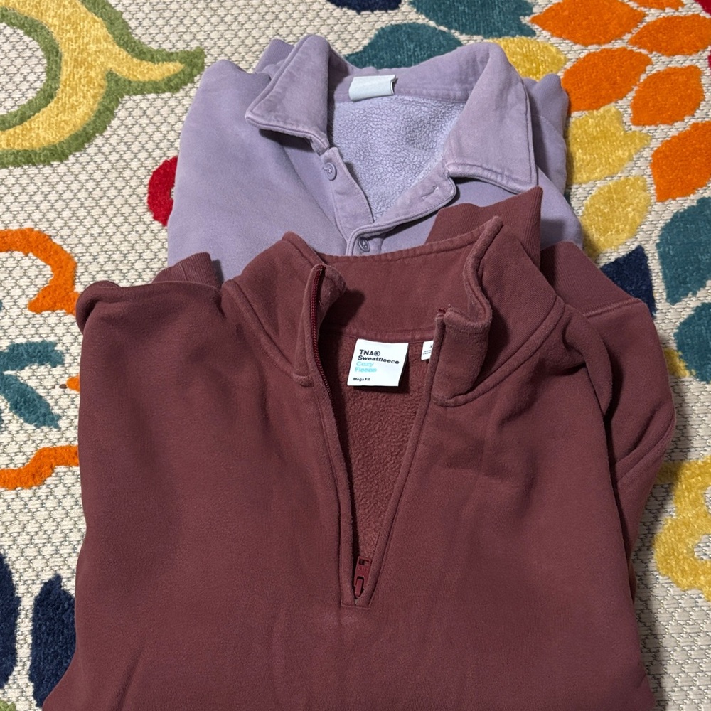 TNA Maroon and Light Purple Women's sweatshirts